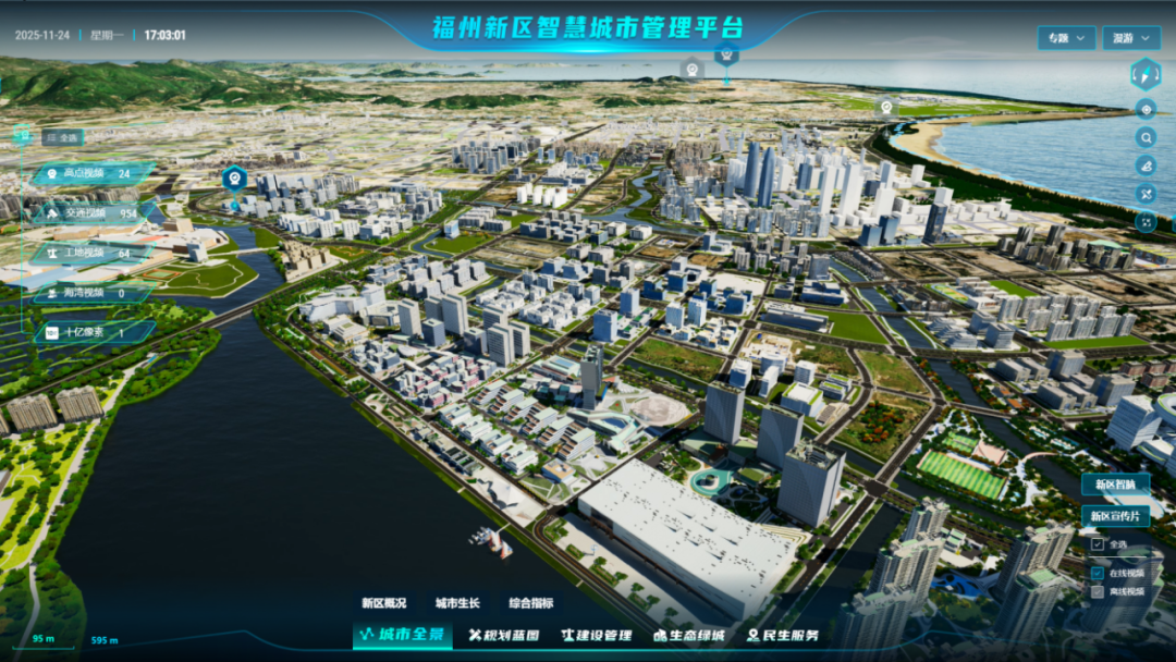 福州新区“智脑”投用！数百监测设备统管！